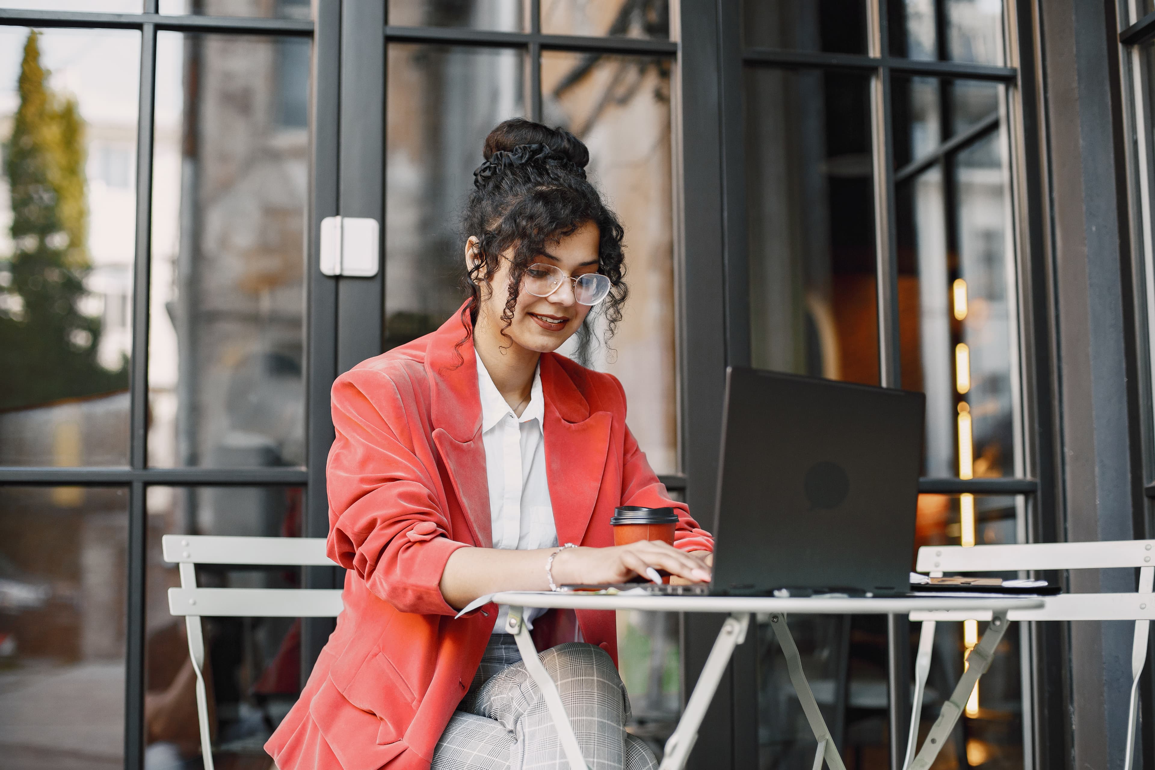 Professional woman working at desk